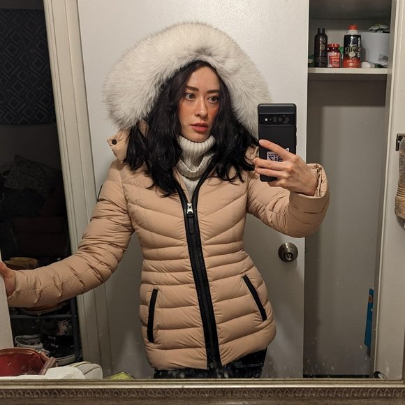 Mackage Patsy light down jacket with fur in Petal - Size XS - Picture 2 of 11